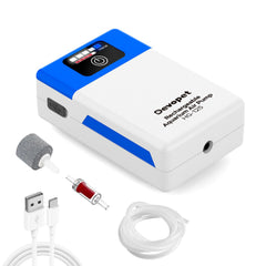 Devopet battery-powered aquarium air pump provides reliable aeration for up to 60 gallons.