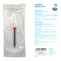 DiaGel gel ready for oral administration using a 1 mL syringe.
