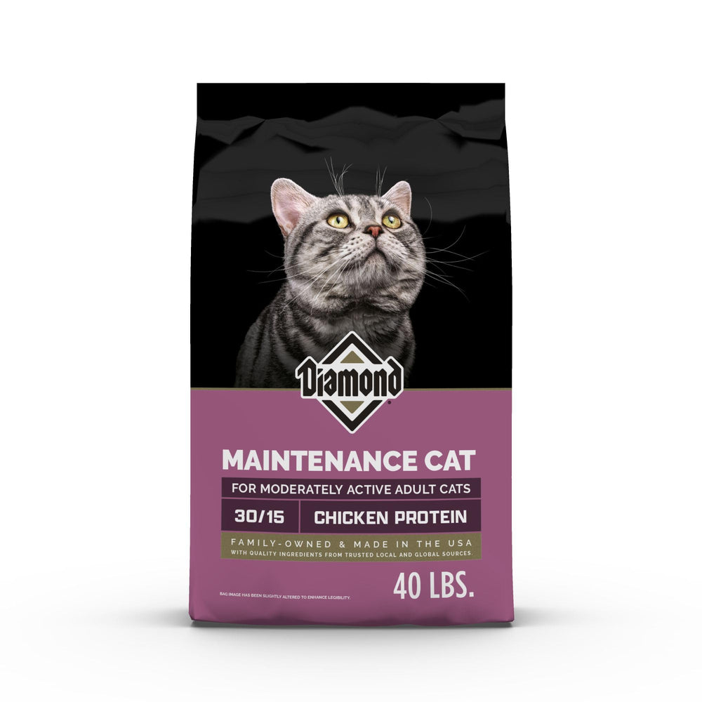 Diamond Legacy maintenance cat dry food 40lb bag front â promotes balanced nutrition for moderately active cats