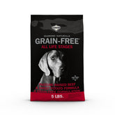 Diamond Naturals grain-free beef kibble close-up highlights real meat for protein