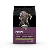 Diamond Puppy 40lb bag front for all life stages including pregnancy.