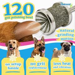 Diamondg diamond grit bit fits most rotary tools for easy setup