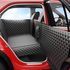 DIAMOOKY dog seat cover in back-seat hammock provides full coverage and comfort