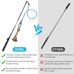 DIBBATU Flirt Pole made with 304 stainless steel for lasting durability.