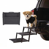 Dicprms Dog Stairs 4-step foldable for easy car entry and loading pets safely.