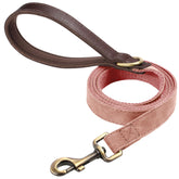 Didog PU Leather Leash with soft-padded-handle for comfortable daily walks.
