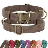 Didog Soft PU Leather Dog Collar close-up showing skin-friendly, all-day comfort