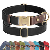 Didog soft PU leather dog collar close-up shows durable finish for daily wear