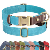 Didog soft PU leather collar close-up shows durable, easy-clean material for daily wear.