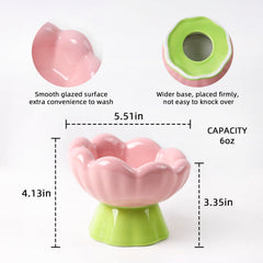 DIF DECO elevated design with 15-degree tilt for comfortable eating