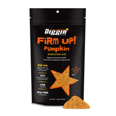 Diggin' Your Dog Firm Up Pumpkin bottle pour demonstrates easy serving and convenient mixing.