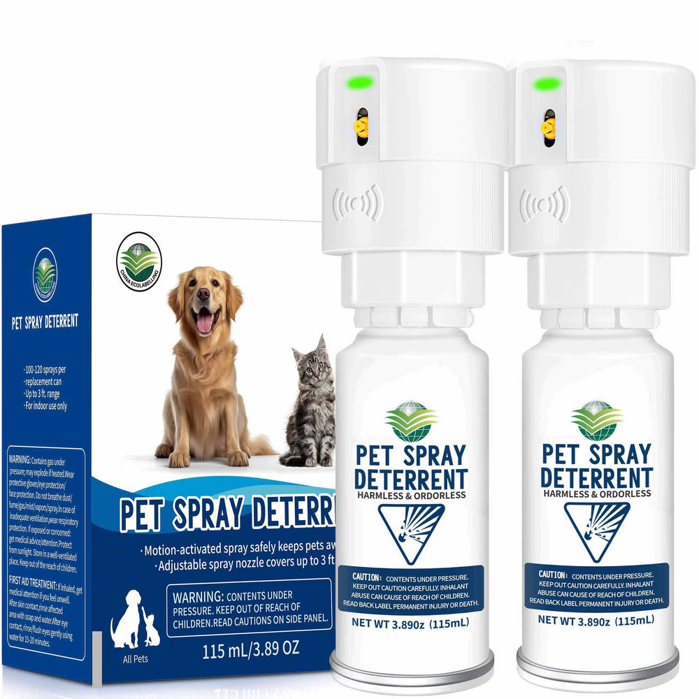 Diloqio Cat Spray Deterrent System 2-Pack keeps pets away from restricted areas safely.