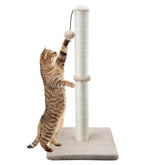 Dimaka 29-inch tall cat scratching post with sisal rope for durable clawing.