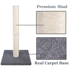 Dimaka tall sisal pole provides full stretches for cats of all sizes
