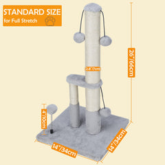 Dimaka tall cat scratching post sisal rope area emphasizes durable scratching