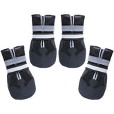 Dimicoo dog boots front view showcases breathable mesh for all-season paw protection