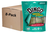 Dingo dental stick fresh-breath close-up showing chew action.