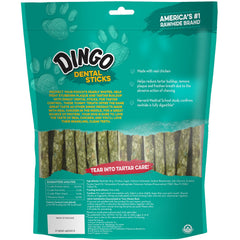 Dingo dental stick tartar-control close-up highlighting plaque removal effect.