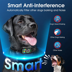 Dinjoo with 8-level sensitivity tailors barking control to any dog.