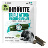 Dinovite Dental Chews demonstrate gum-line scrubbing for healthier gums