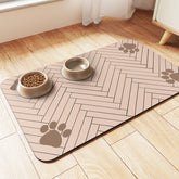 DK177 pet-feeding-mat-absorbent absorbs spills to keep floors clean.