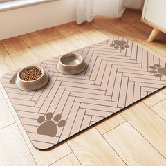 DK177 pet-feeding-mat-absorbent absorbs spills to keep floors clean.