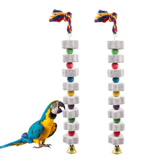 Dnoifne parrot teething stone star toy supports mineral intake during chewing