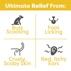 Doc Itchy Itch Defense dog chews close-up for itchy-skin relief.