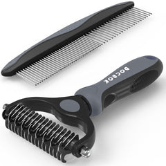 Docrok pet grooming brush close-up showing soft edge for gentle detangling