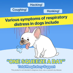 Doctor By Breath dog label highlights TF-343 plant-based core for breathing support