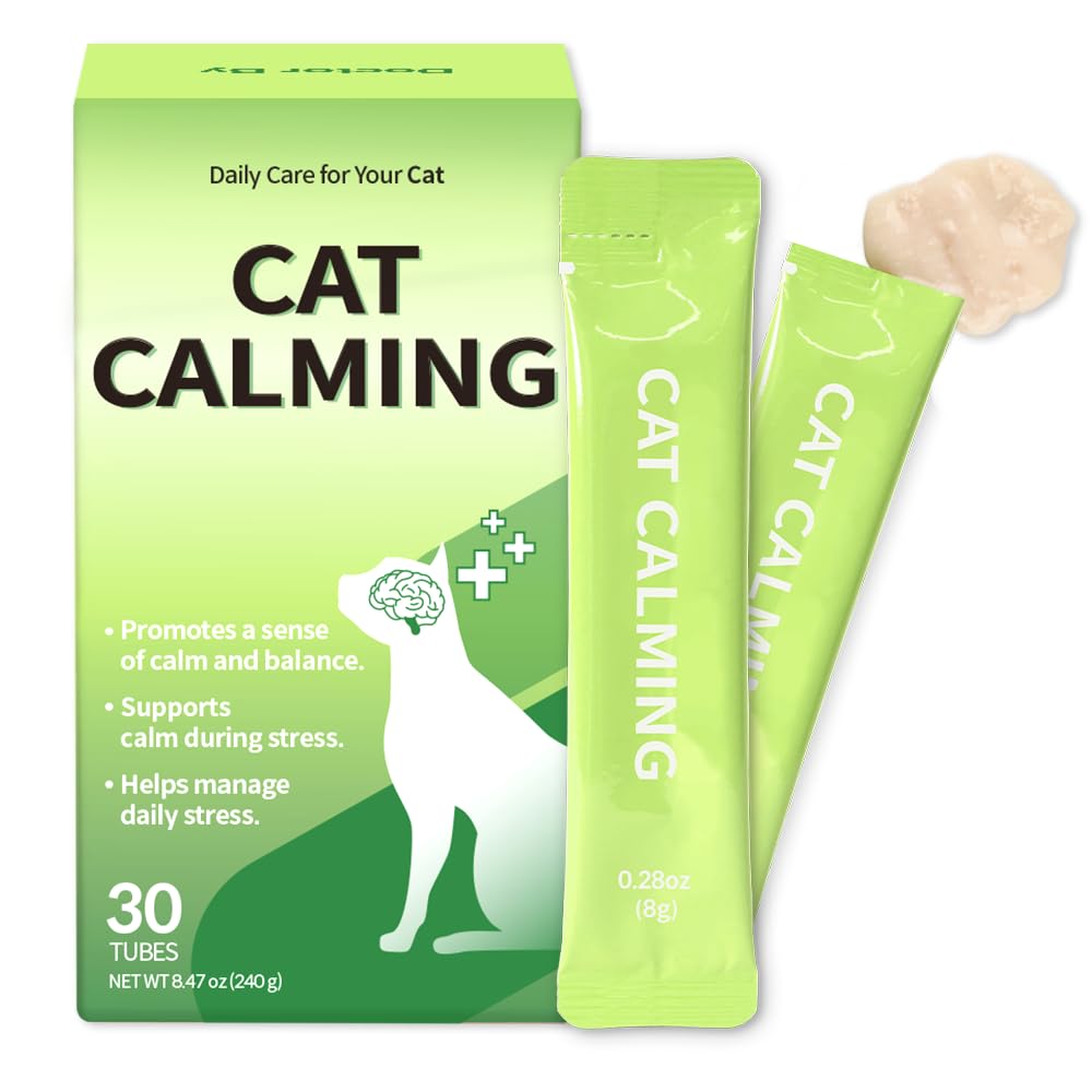 Doctor By Cat Calming bottle closeup, a calming supplement for stressed cats.