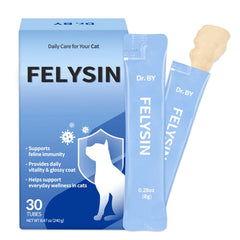 Doctor By FELYSIN lysine lickable supplement for cats boosts immune response and daily comfort.