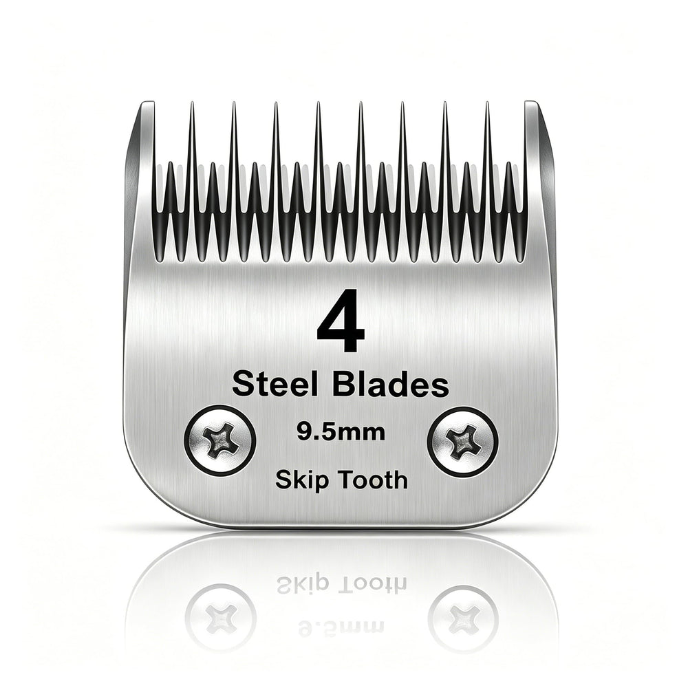 DODAER 4 skip tooth blade closeup for precise grooming on dense coats