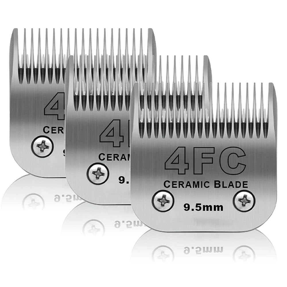 DODAER 4FC blade close-up showing 3-8 inch cut length for precise pet grooming