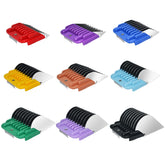 DODAER 9-color stainless steel guide combs set for clipper compatibility.