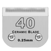 DODAER detachable ceramic blade close-up showing sharp precision for smooth grooming.