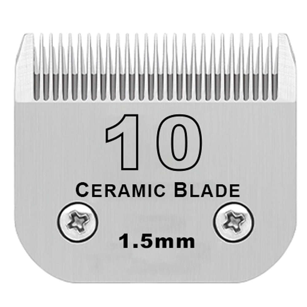 DODAER detachable dog grooming clipper ceramic blade close-up highlighting precision cutting