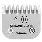 DODAER detachable dog grooming clipper ceramic blade close-up highlighting precision cutting