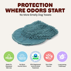 Dog Gone Smart Dirty Dog Shammy dual hand pockets for secure handling.