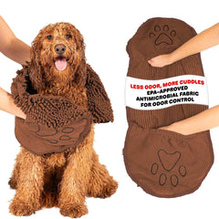 Dog Gone Smart Dirty Dog Shammy main towel surface for quick bath drying.