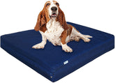 Dogbed4less large orthopedic memory foam bed in blue for steady joint support