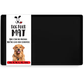 DogBuddy dog food mat front view in black, for small bowls.