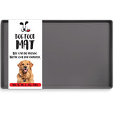 DogBuddy dog food mat front view showing spill-resistant edge and clean floors.