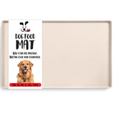 DogBuddy dog food mat with a high edge prevents spills.