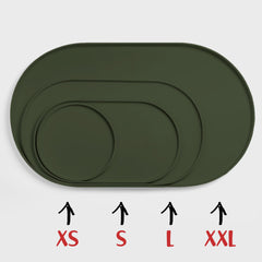 DogBuddy mat showing smooth surface that reduces bowl sliding