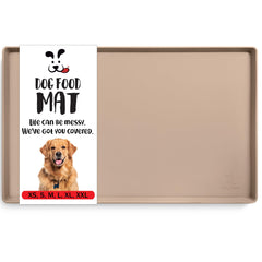 DogBuddy Dog Food Mat top view keeps bowls steady and spills contained.