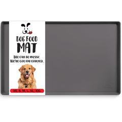 DogBuddy Dog Food Mat close-up shows waterproof surface containing spills.