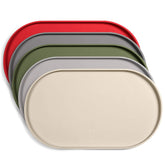 DogBuddy XXL dog food mat with edge lip protects floors from spills.