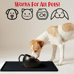 High edge design contains spills and protects flooring.