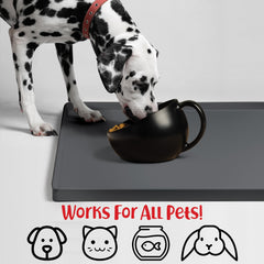 DogBuddy smooth surface is easy to wipe clean after feeding.
